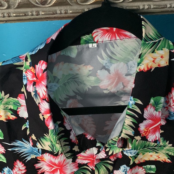 Men’s S/S Hawaiian Button Down Size L - Picture 2 of 5